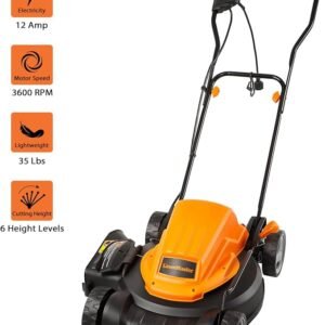 LawnMaster Electric Lawn Mower 12AMP 19-Inch ME1218X.01