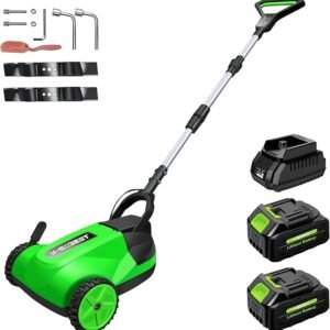 Small Electric Lawn Mower, Mini Cordless Lawn Mower with 2x4.0Ah Batteries | Lightweight Lawn Mower with Brushless Motor, 3 Cutting Heights, Ideal for Small Lawns, Tight Spaces, Patios & Lawn Care